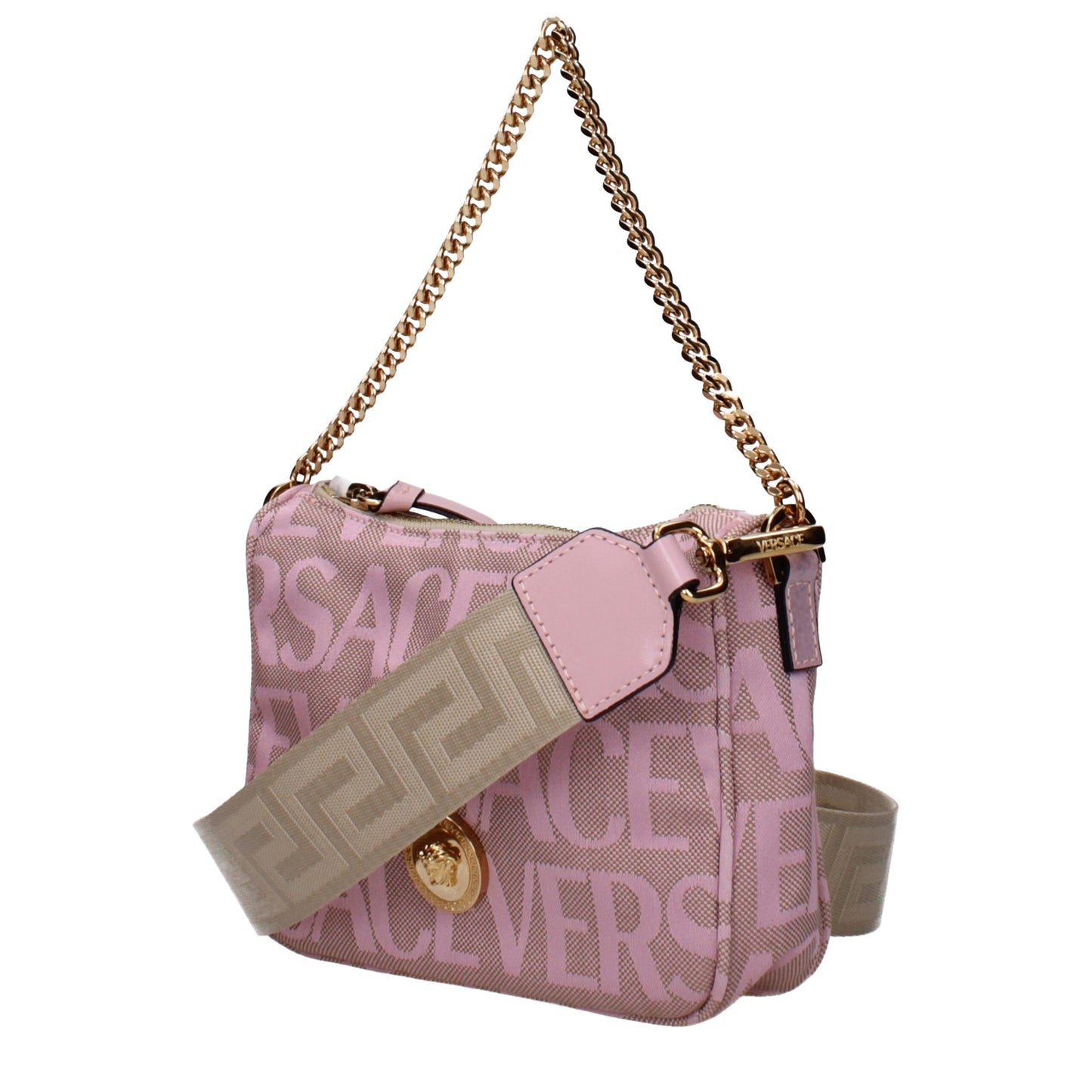 Sacs à main en tissu rose Versace