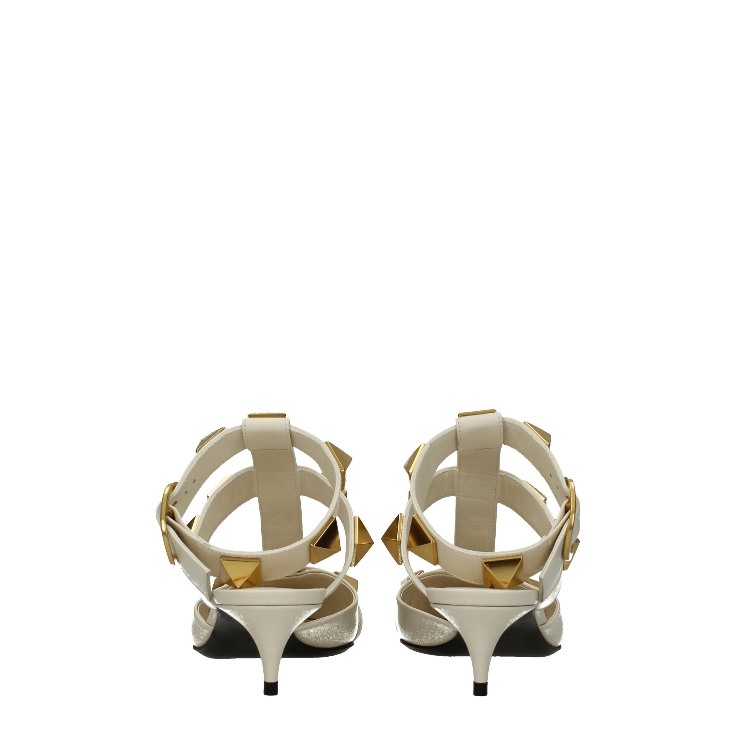 Sandales à talons aiguilles en cuir beige