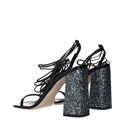 Miu Miu Schwarze Plateauschuhe aus Leder