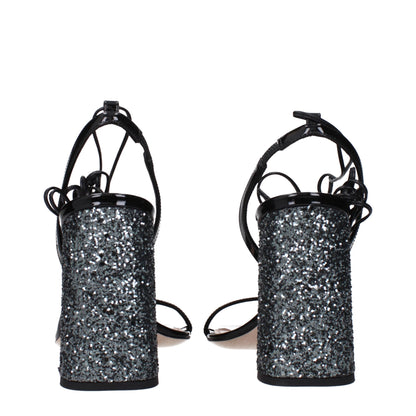 Miu Miu Schwarze Plateauschuhe aus Leder