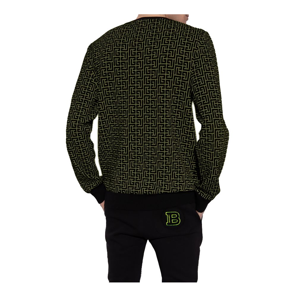 Pull en laine verte Balmain