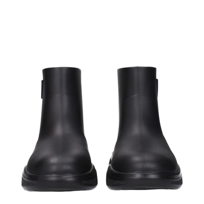 Prada Schwarze Baumwollstiefeletten