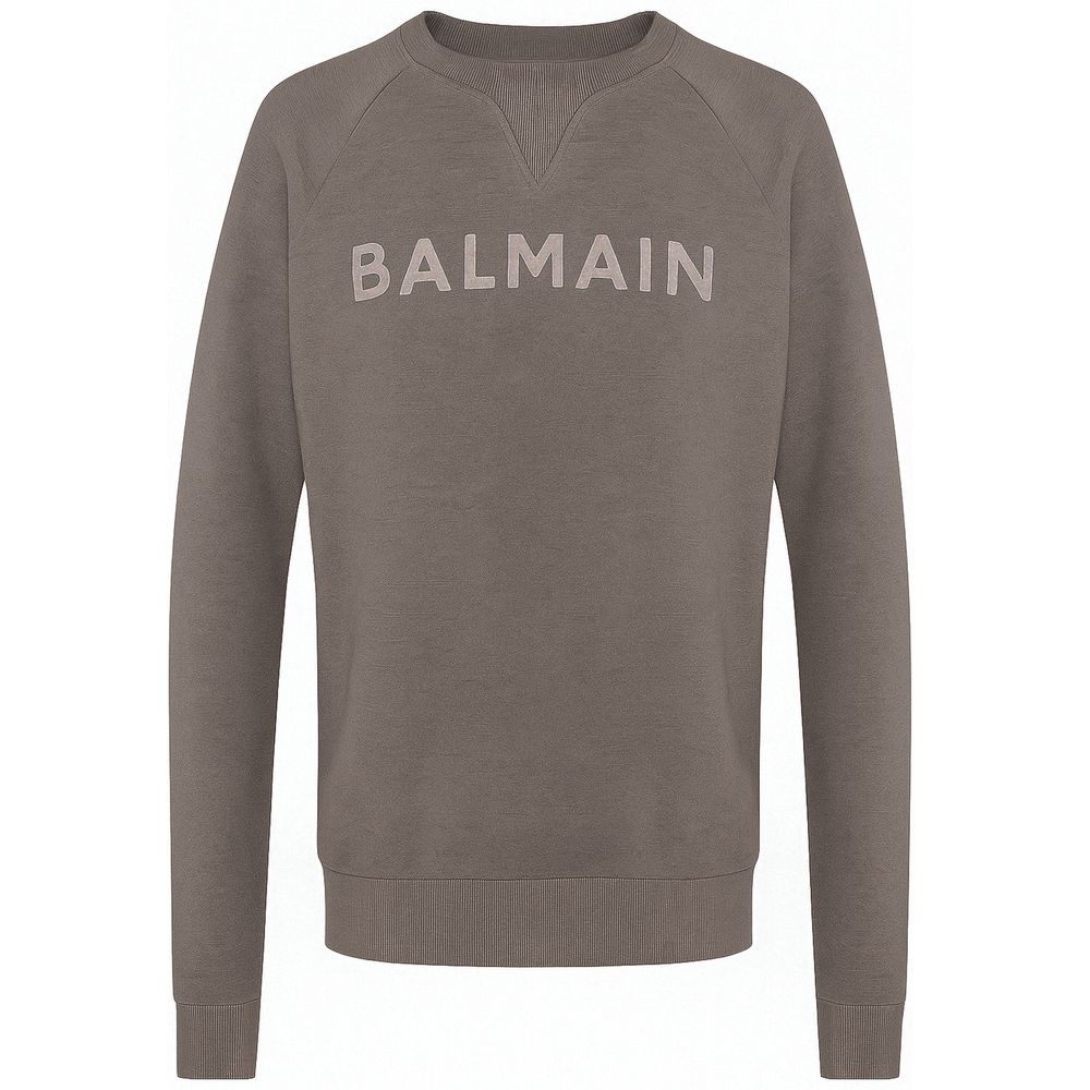 Pull en coton gris Balmain