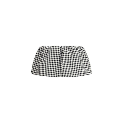 Mini-jupe à motif Vichy Miu Miu