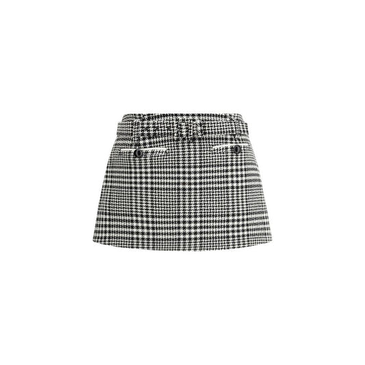 Self-Portrait Houndstooth Wollhosenrock