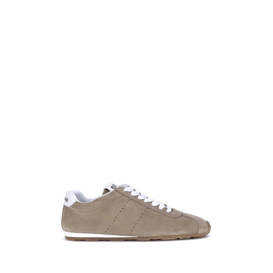 Miu Miu – Sneakers aus Wildleder mit Federn