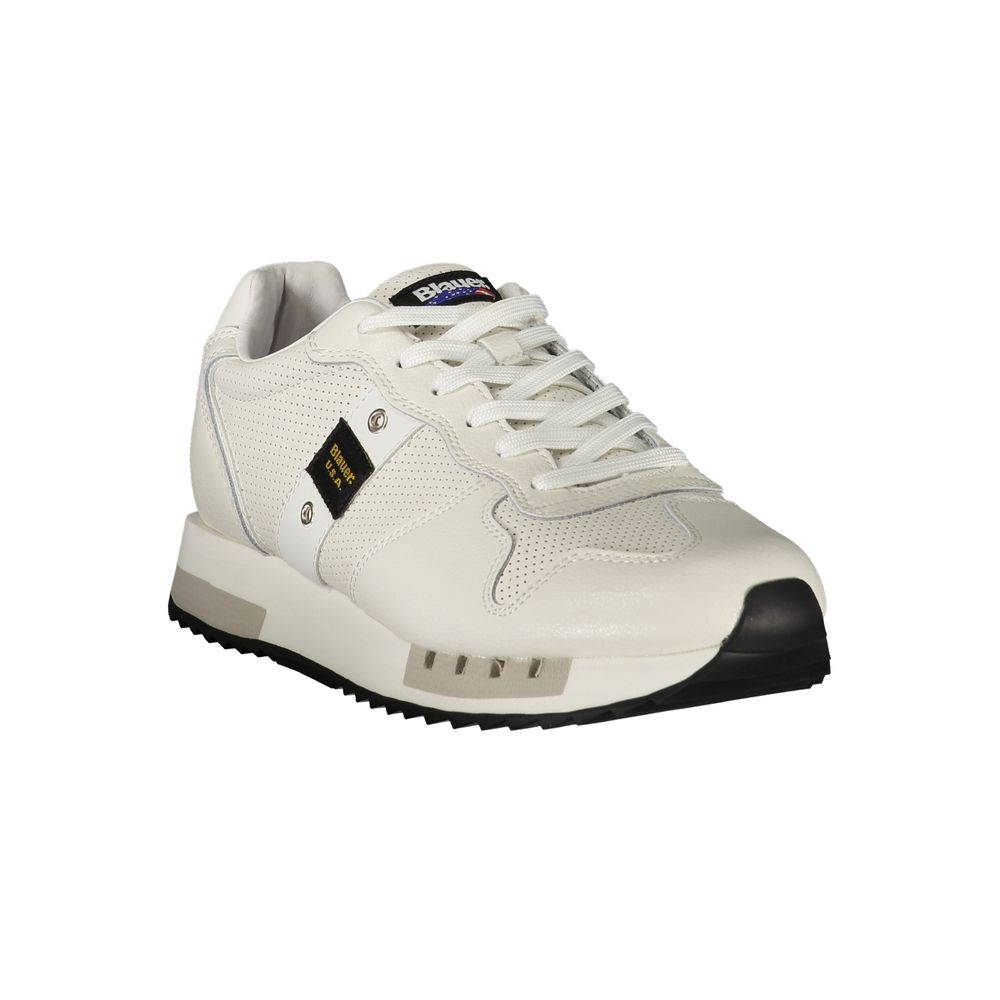 Baskets Blauer en cuir blanc pour hommes