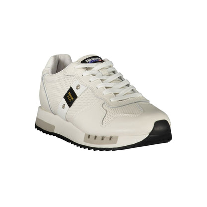 Baskets Blauer en cuir blanc pour hommes
