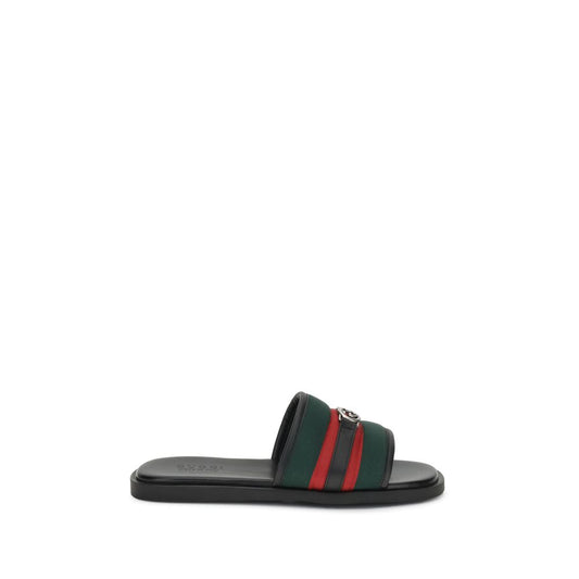 Slider-Sandalen mit Gucci-GG-Motiv