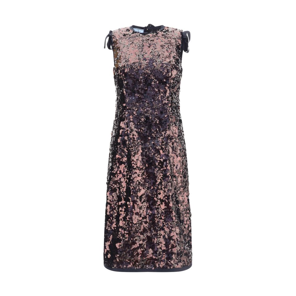 Robe mi-longue à paillettes