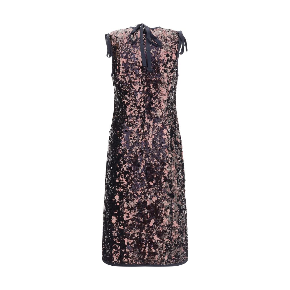 Robe mi-longue à paillettes