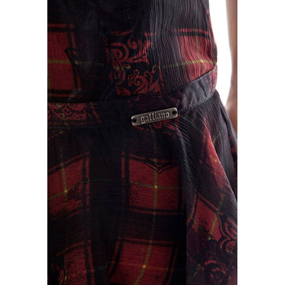 John Galliano Black Silk Skirt