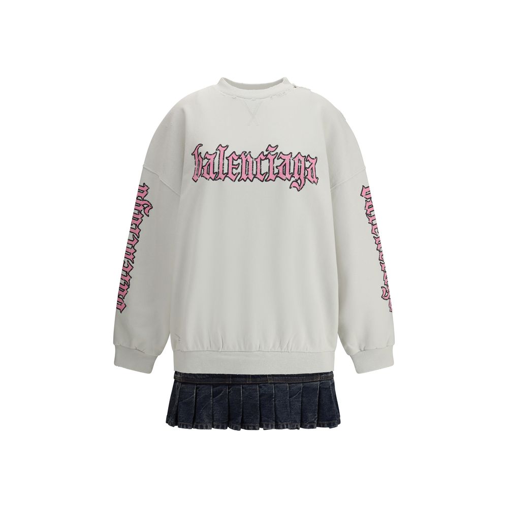 Robe sweat-shirt avec logo