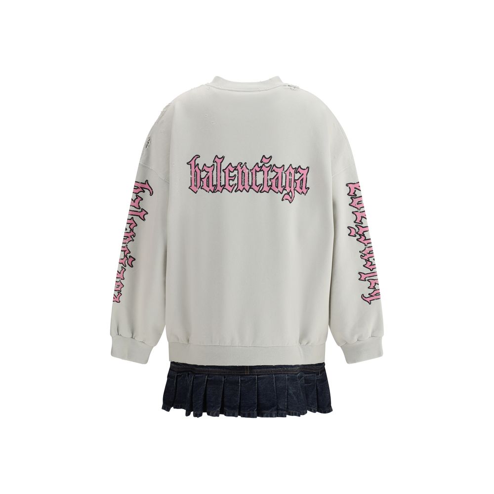 Robe sweat-shirt avec logo