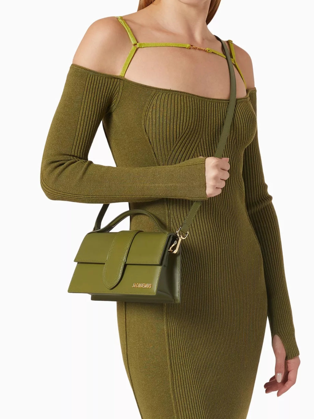Sac Jacquemus Le Grand Bambino Kaki