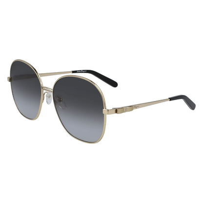 Lunettes de soleil en métal doré Salvatore Ferragamo