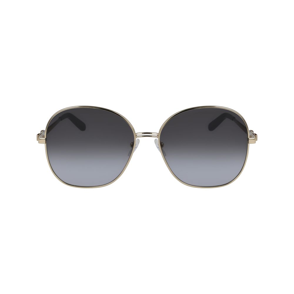Lunettes de soleil en métal doré Salvatore Ferragamo