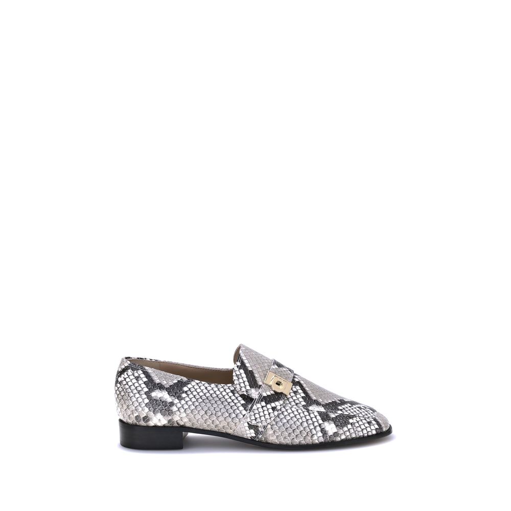 Mocassins en cuir à imprimé python