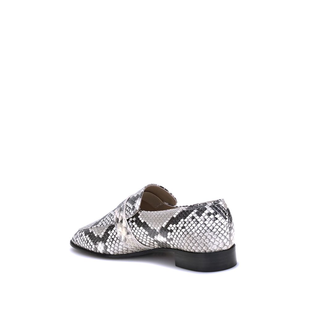 Mocassins en cuir à imprimé python