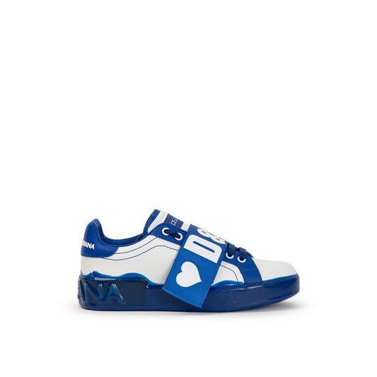 Dolce &amp; Gabbana Baskets basses en cuir blanc