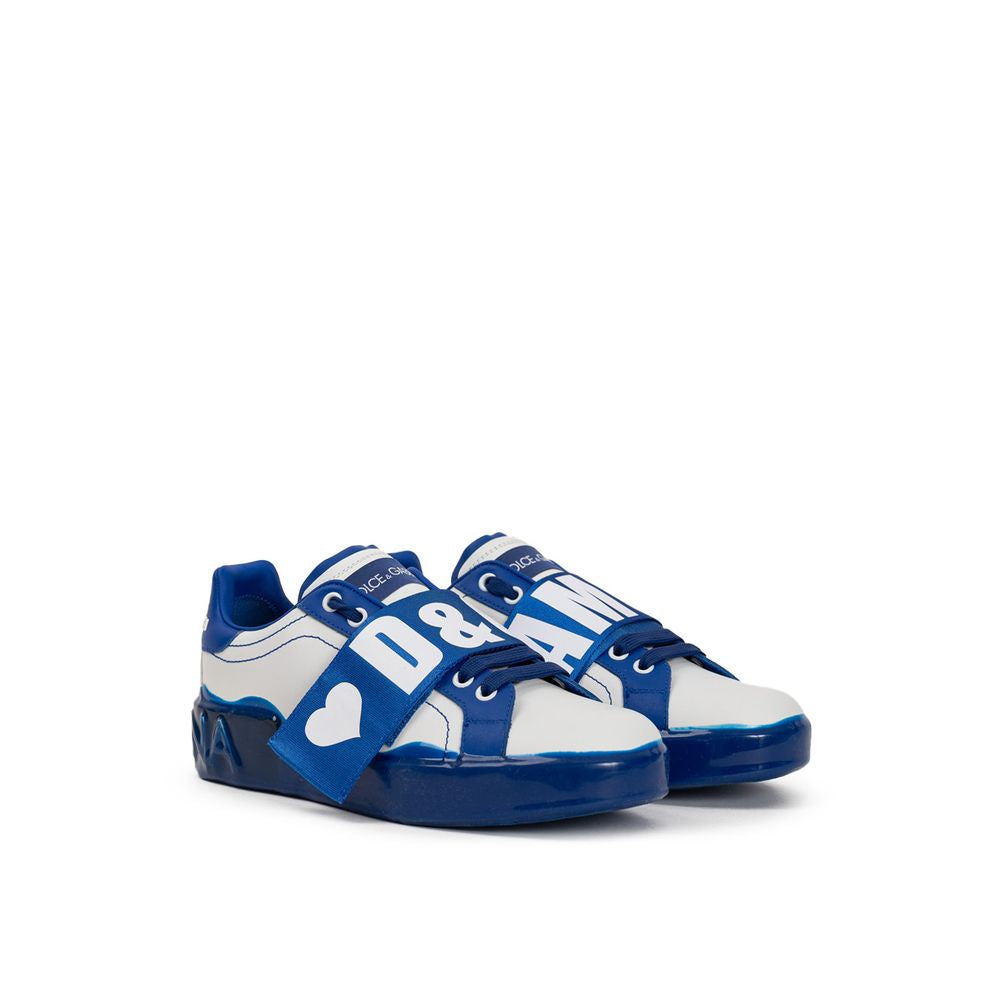 Dolce &amp; Gabbana Baskets basses en cuir blanc