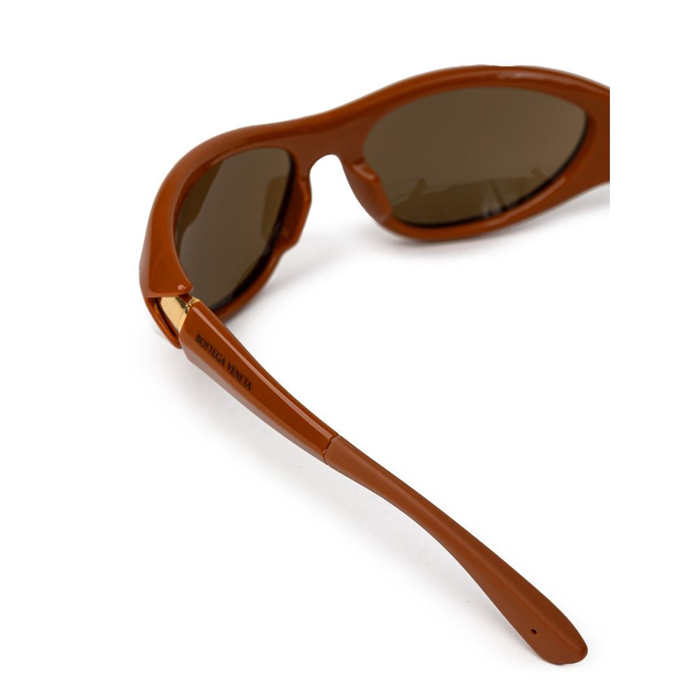 Lunettes de soleil en acétate marron Bottega Veneta