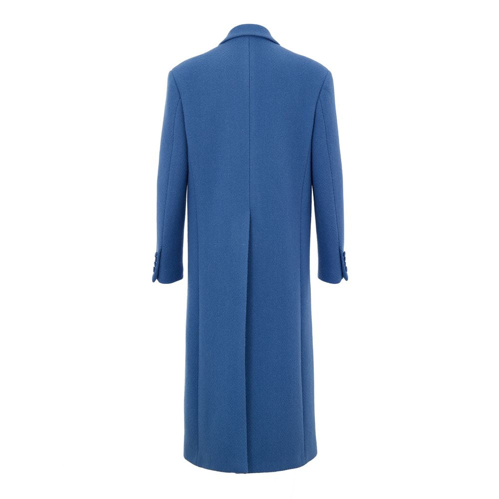 Manteau en laine bleu