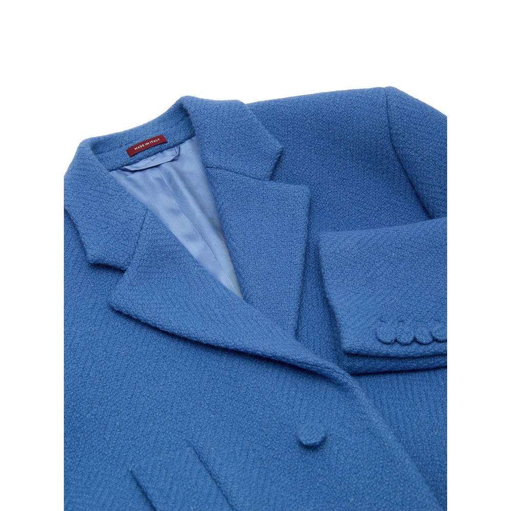 Manteau en laine bleu