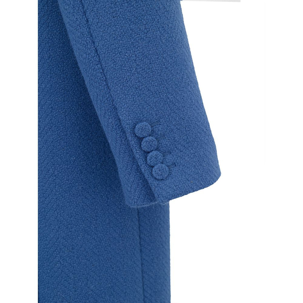 Manteau en laine bleu