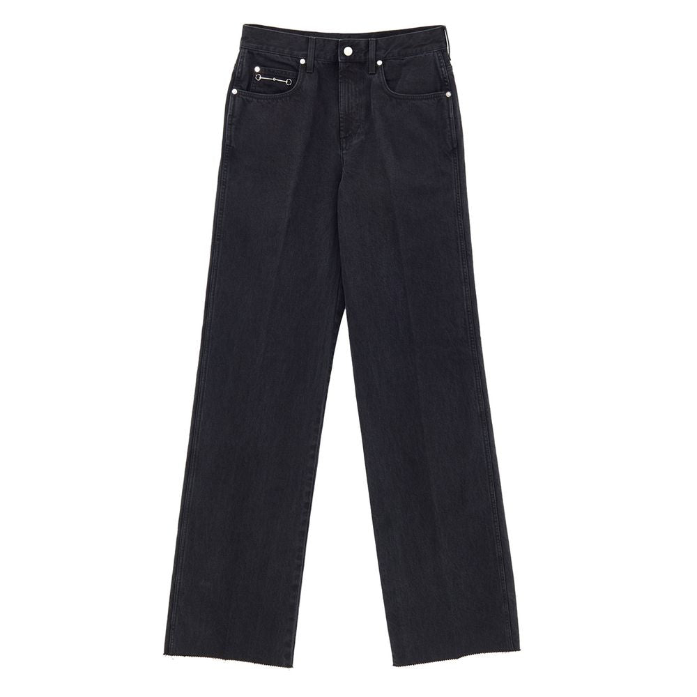 Jean en coton noir Gucci