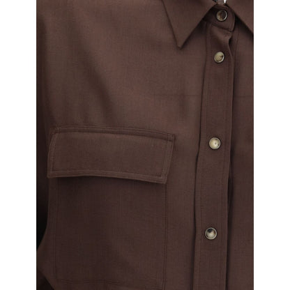 Chemise à col ornementé Brunello Cucinelli