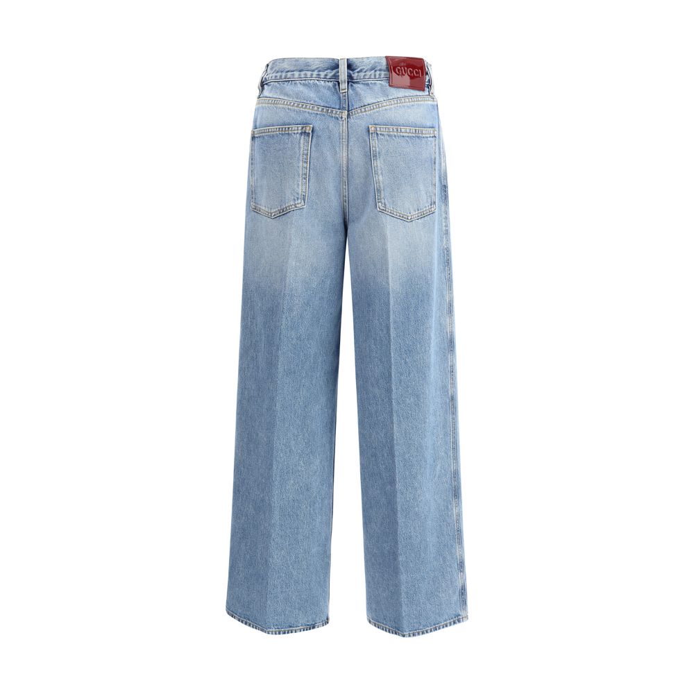 Jeans à jambes larges