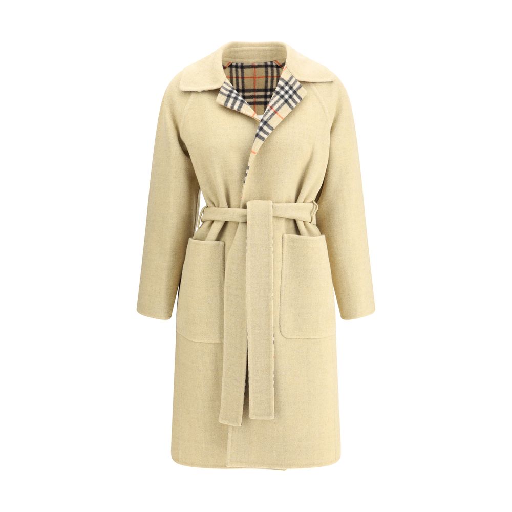 Manteau-robe en laine réversible