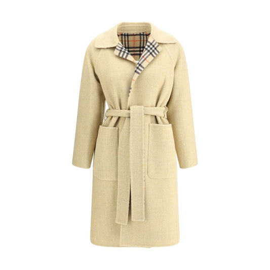 Manteau-robe en laine réversible