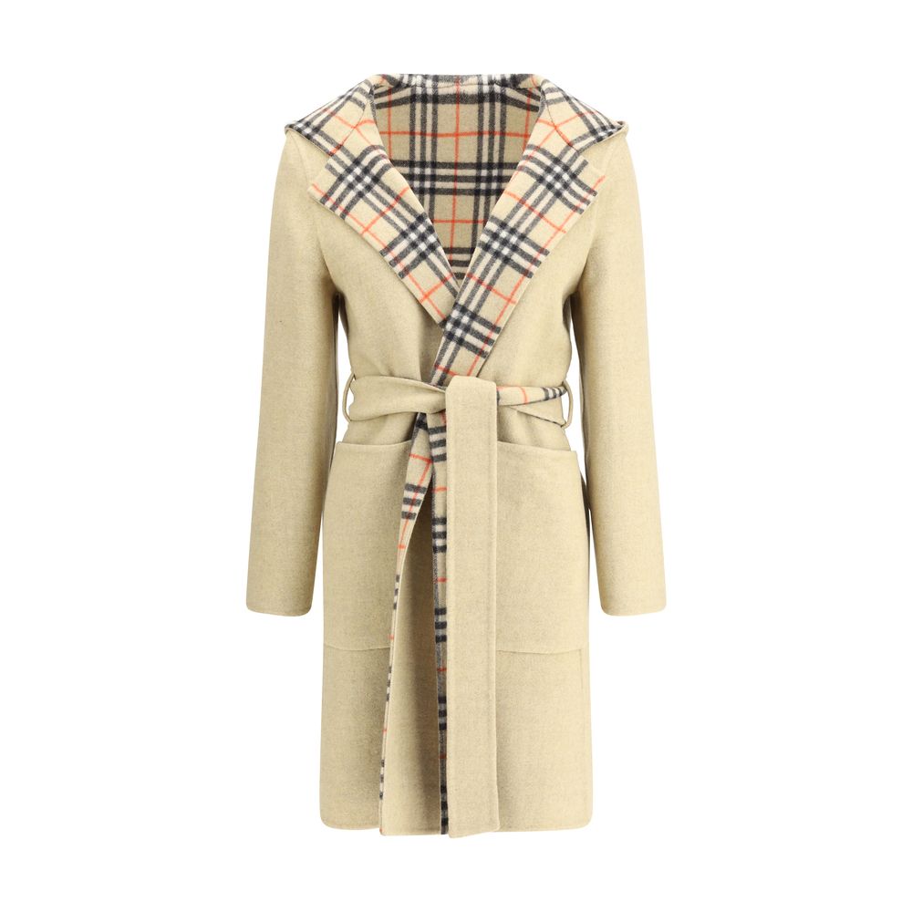 Manteau-robe en laine réversible