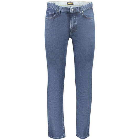 Hugo Boss – Slim Fit-Jeans aus blauer Baumwolle für Herren