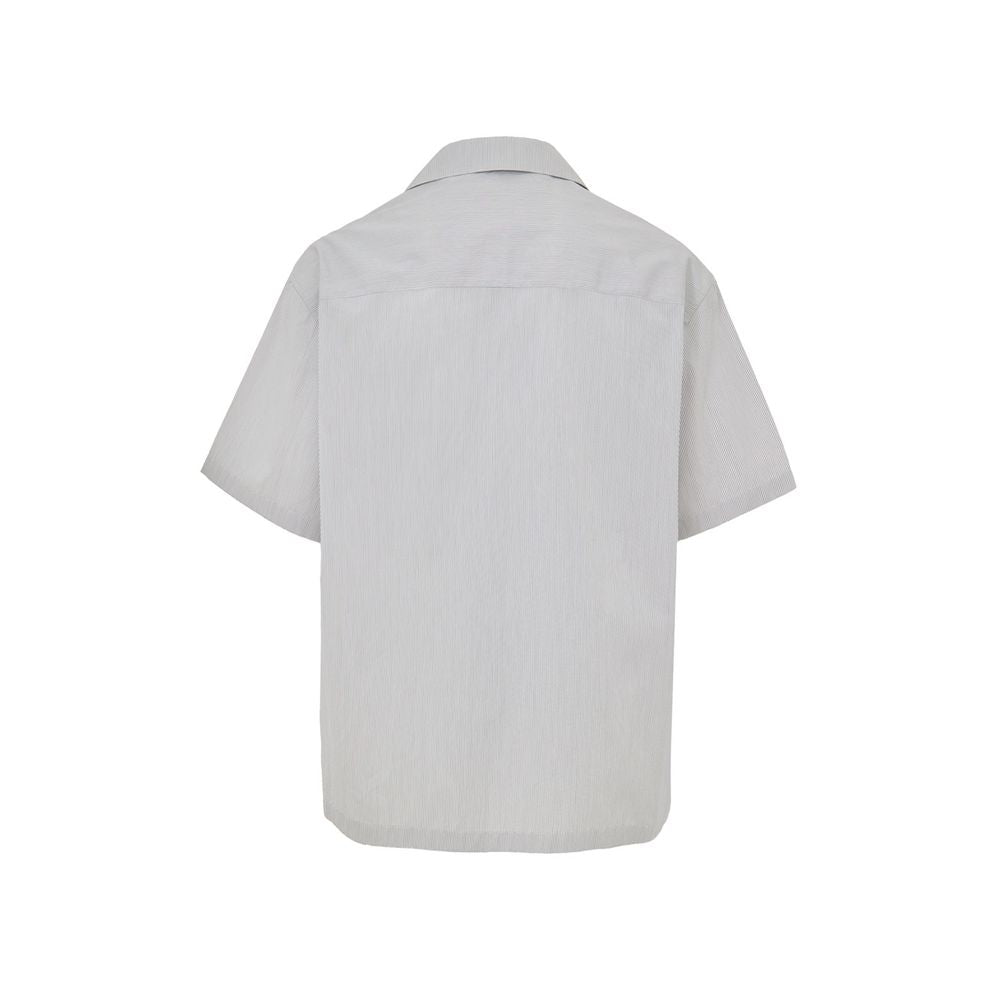 Jil Sander – Blaues Kurzarmhemd aus Baumwolle