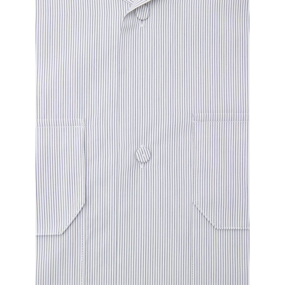 Jil Sander – Blaues Kurzarmhemd aus Baumwolle