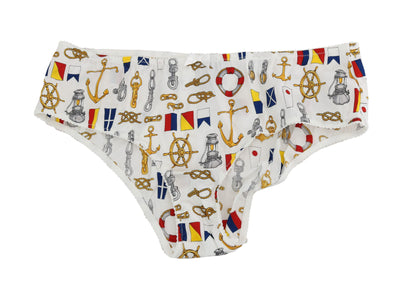 Sous-vêtements Dolce &amp; Gabbana, bas en soie à imprimé marin