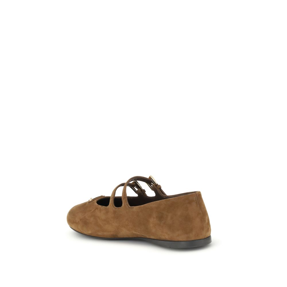 Prada Wildleder-Ballerinas