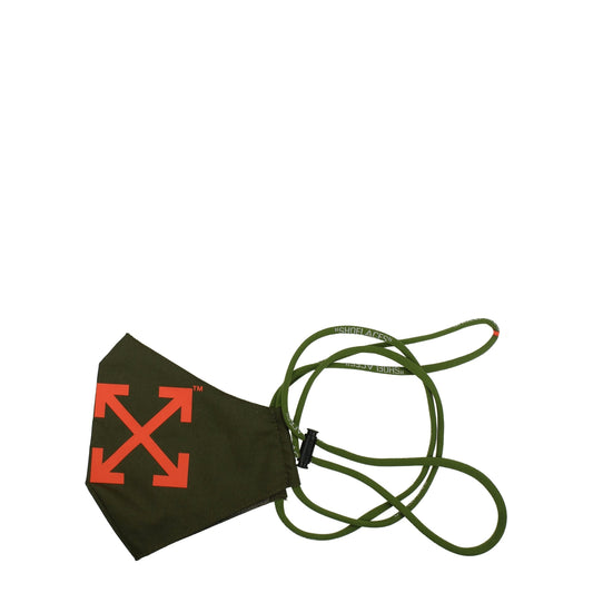 Off-White Grüne Polyester-Gesichtsmasken