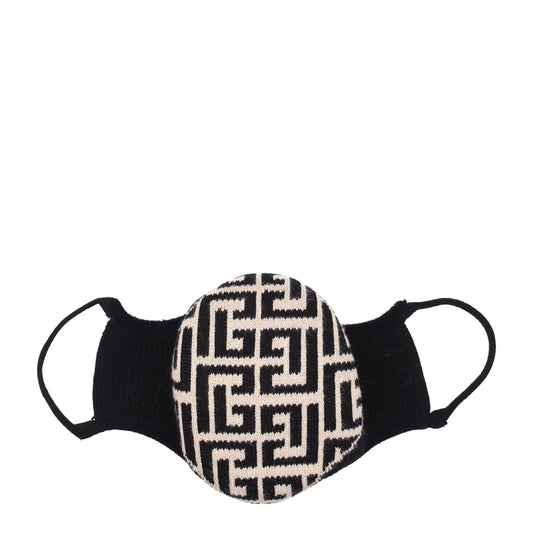 Balmain – Gesichtsmasken aus Baumwolle in Beige