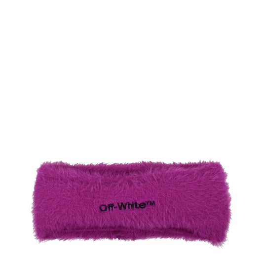 Off-White Lila Stoff-Stirnbänder