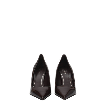 Valentino Garavani – Pumps aus braunem Leder mit hohem Absatz
