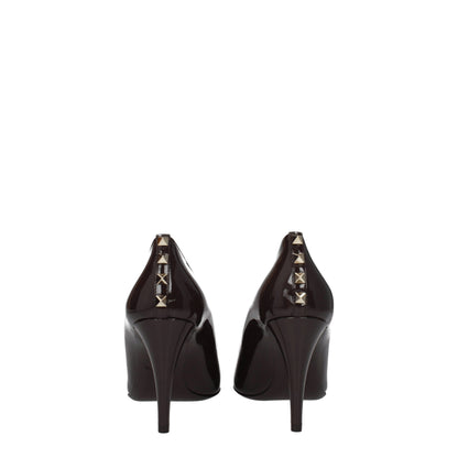 Valentino Garavani – Pumps aus braunem Leder mit hohem Absatz