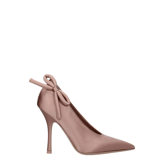 Valentino Garavani – Pumps aus rosa Satin mit hohem Absatz