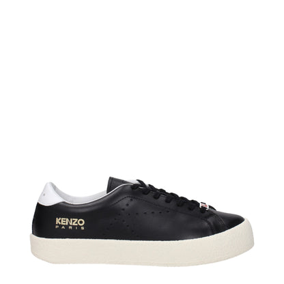 Kenzo Schwarze Leder Low-Tops