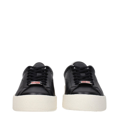 Kenzo Schwarze Leder Low-Tops
