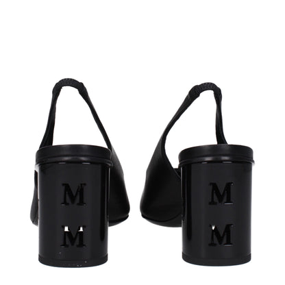 Max Mara – Schwarze Pumps aus Leder mit hohem Absatz