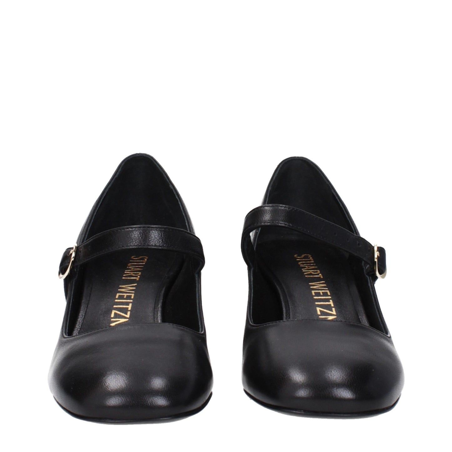 Stuart Weitzman – Schwarze Pumps aus Leder mit mittelhohem Absatz